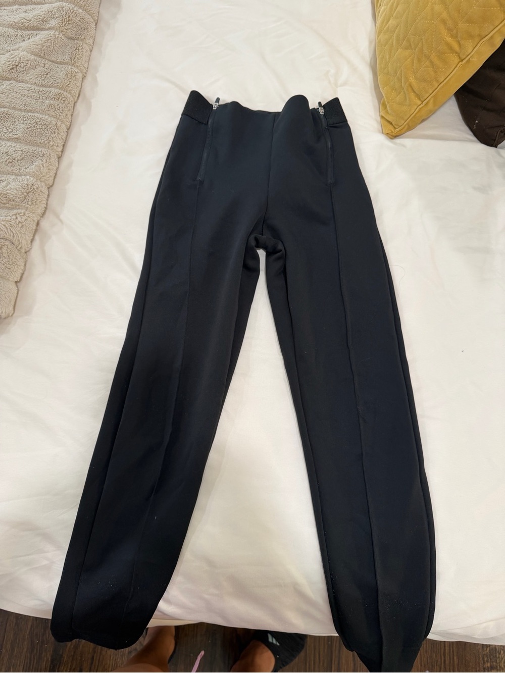 Zara Black Girls' Leggings with Front Seam Detail